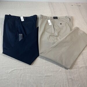 Brooks Brothers Advantage Chino Hudson Mens 38x34 Dress Pants Navy Khaki Lot NWT